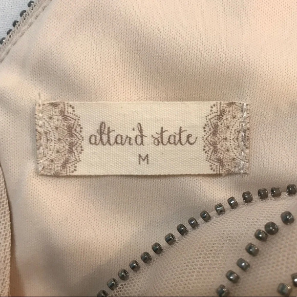 Altar’d State Beautiful Gauzy Beaded Cynder Dress. Size Medium. - Picture 4 of 9